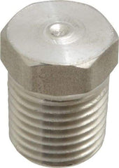 Made in USA - 1/4" Grade 316 Stainless Steel Pipe Hex Head Plug - MNPTF End Connections - Apex Tool & Supply