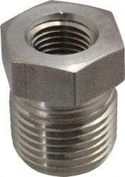 Made in USA - 1 x 1/4" Grade 316 Stainless Steel Pipe Hex Bushing - MNPT x FNPT End Connections, 3,600 psi - Apex Tool & Supply