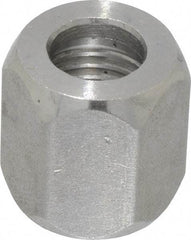 Made in USA - 1/4" Tube OD, 37° Stainless Steel Flared Tube Nut - 7/16-20 UNF, Flare Ends - Apex Tool & Supply