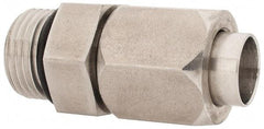 Made in USA - 1/2" Tube OD, 37° Stainless Steel Flared Tube Male Connector - 3/4-16 UNF, Flared to Male SAE O-Ring Ends - Apex Tool & Supply
