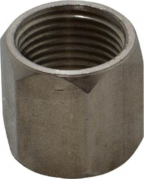 Made in USA - 1/2" Tube OD, 37° Stainless Steel Flared Tube Nut - 3/4-16 UNF, Flare Ends - Apex Tool & Supply