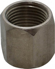 Made in USA - 1/2" Tube OD, 37° Stainless Steel Flared Tube Nut - 3/4-16 UNF, Flare Ends - Apex Tool & Supply
