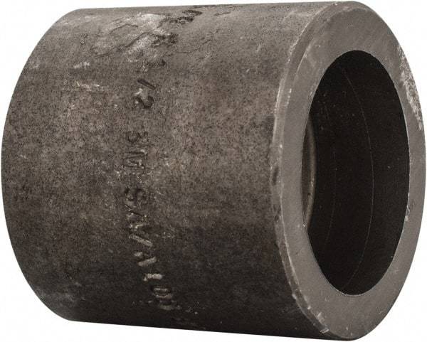Made in USA - Size 3/4 x 1/2", Class 3,000, Forged Carbon Steel Black Pipe Reducing Coupling - 3,000 psi, Socket Weld End Connection - Apex Tool & Supply