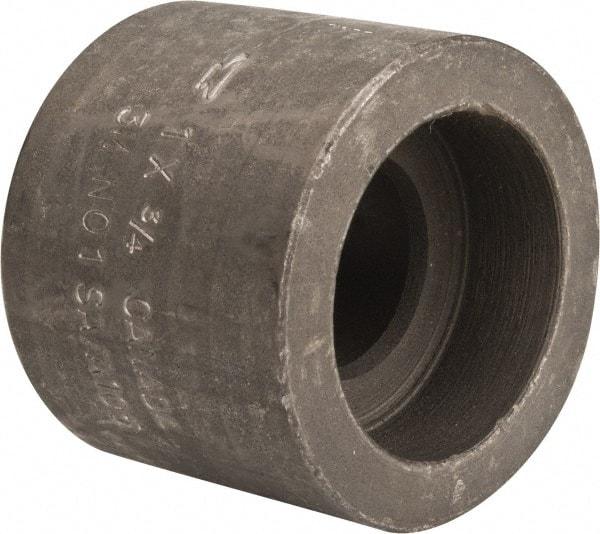 Made in USA - Size 1 x 3/4", Class 3,000, Forged Carbon Steel Black Pipe Reducing Coupling - 3,000 psi, Socket Weld End Connection - Apex Tool & Supply