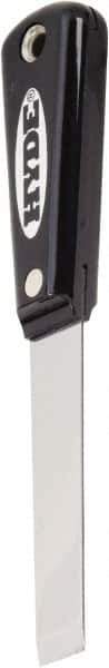 Hyde Tools - 3/4" Wide Chisel Edge Blade Carbon Steel Putty Knife - Stiff, Nylon Handle - Apex Tool & Supply