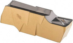 Iscar - 400040GIFI E Grade IC808, 4mm Cutting Width Carbide Grooving Insert - 2mm Max Depth of Cut, Neutral, 0.4mm Corner Radius, TiAlN Finish - Apex Tool & Supply