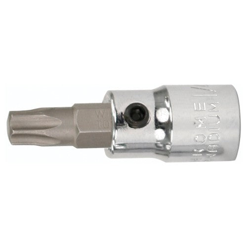 Torx Bit Socket 1/4″ Square Drive with 1/4″ Replaceable Hex Bit T40 × 38 mm Overall Length - Apex Tool & Supply