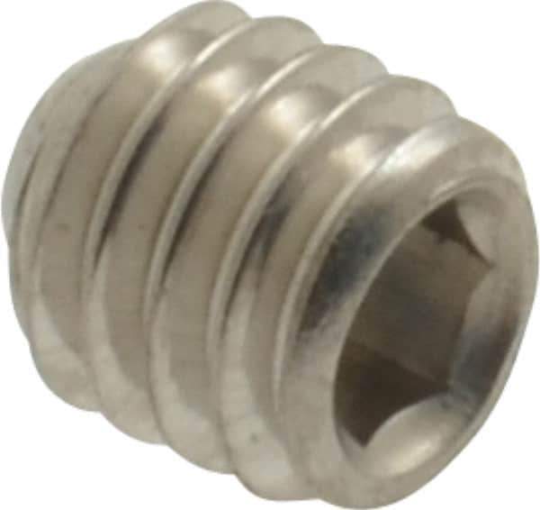 Value Collection - M4x0.70 Metric Coarse, 4mm OAL, Cup Point Set Screw - Grade 18-8 & Austenitic A2 Stainless Steel, 2mm Key - Apex Tool & Supply