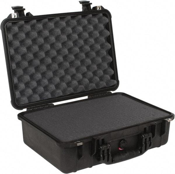 Pelican Products, Inc. - 14-1/16" Wide x 14-1/16" Deep x 6-15/16" High, Clamshell Hard Case - Black, Plastic - Apex Tool & Supply