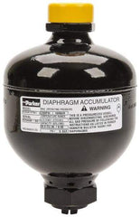 Parker - 30 Lb. Capacity, 3,045 psi Max Working Pressure, 5.94" High, Hydrin Diaphragm Accumulator - 4.2" Diam, 8 SAE Port Thread - Apex Tool & Supply