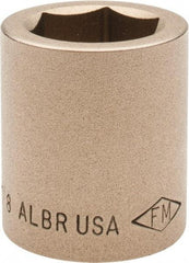 Ampco - 7/8", 1/2" Drive, Standard Hand Socket - 6 Points, 1-1/2" OAL, Aluminum Bronze - Apex Tool & Supply