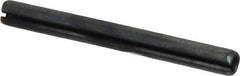 Made in USA - 5/32" Diam x 1-1/2" Long Slotted Spring Pin - Grade 1070-1090 Alloy Steel, Black Oxide Finish - Apex Tool & Supply