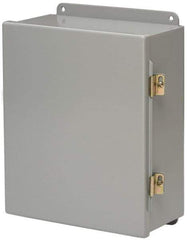 Cooper B-Line - Steel Standard Enclosure Hinge Flat Cover - NEMA 12, 13, 10" Wide x 10" High x 6" Deep, Dirt-tight & Dust-tight - Apex Tool & Supply