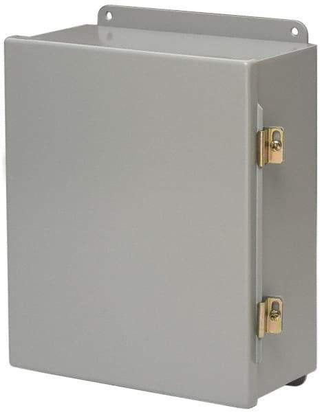 Cooper B-Line - Steel Standard Enclosure Hinge Flat Cover - NEMA 12, 13, 8" Wide x 8" High x 6" Deep, Dirt-tight & Dust-tight - Apex Tool & Supply