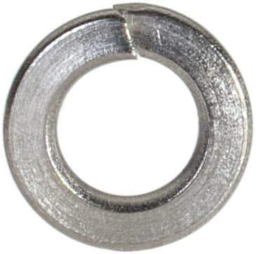 Value Collection - #5, 0.031" Thick Split Lock Washer - 18-8 Stainless Steel, Uncoated, 0.127" Min ID, 0.133" Max ID, 0.236" Max OD - Apex Tool & Supply