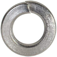 Value Collection - #5, 0.031" Thick Split Lock Washer - 18-8 Stainless Steel, Uncoated, 0.127" Min ID, 0.133" Max ID, 0.236" Max OD - Apex Tool & Supply