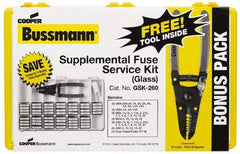 Cooper Bussmann - 32 to 250 VAC/VDC, Fuse Service Kit - 20 Amps, Glass and Ceramic - Apex Tool & Supply
