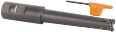 Kennametal - 3/4" Cutting Diam, 1" Shank Diam, 3/4" Max Depth of Cut, Straight Shank Indexable Copy End Mill - 3 Inserts, RD.X 07.. Insert, KDM Toolholder, Through Coolant - Apex Tool & Supply