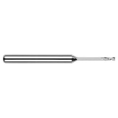 Miniature End Mills - Long Reach, Standard Flute - 0.1875″ (3/16″) Cutter Diameter × 0.5620″ (9/16″) Length of Cut × 1.0000″ (1″) Reach Carbide Square End Mill, 2 Flutes