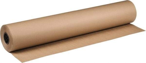 Made in USA - 900' Long x 48" Wide Roll of Recycled Kraft Paper - 8-1/2" OD, 40 Lb Paper Weight, 53 Lb per Roll - Apex Tool & Supply