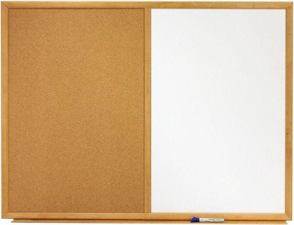 Quartet - 24" High x 36" Wide Cork/Melamine Dry Erase Board - Fiberboard Frame, 24-3/4" Deep, Includes Accessory Tray/Rail & One Dry-Erase Marker & Mounting Kit - Apex Tool & Supply