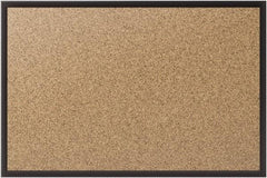 Quartet - 36" Wide x 24" High Open Cork Bulletin Board - Natural (Color) - Apex Tool & Supply