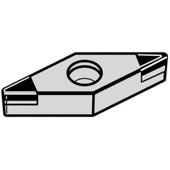 Kennametal - VBGW221 MT Grade KBH20 PCBN Turning Insert - Nano-Composite Finish, 35° Diamond, 1/4" Inscr Circle, 1/8" Thick, 1/64" Corner Radius - Apex Tool & Supply