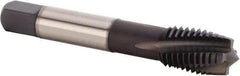 Kennametal - 5/8-11 UNC 4 Flute 3BX Plug Spiral Flute Tap - Powdered Metal, TiN/CrC/C Finish, 96.77mm OAL, Left Hand Flute, Right Hand Thread, Series T620 - Apex Tool & Supply