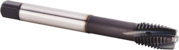 Kennametal - M14x2.00 Metric 4 Flute 6HX Plug Spiral Flute Tap - Powdered Metal, TiN/CrC/C Finish, 110mm OAL, Left Hand Flute, Right Hand Thread, Series T621 - Apex Tool & Supply