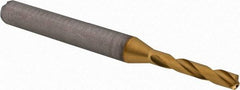 Kennametal - #30 140° Spiral Flute Solid Carbide Screw Machine Drill Bit - Multilayer TiAlN Finish, Right Hand Cut, 20mm Flute Length, 62mm OAL, Standard Point, Straight Shank, Through Coolant - Apex Tool & Supply