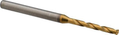 Kennametal - #40 140° Solid Carbide Jobber Drill - Multilayer TiAlN Finish, Right Hand Cut, Spiral Flute, Straight Shank, 58mm OAL, Standard Point - Apex Tool & Supply
