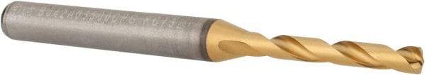 Kennametal - 3.5mm 140° Solid Carbide Jobber Drill - Multilayer TiAlN Finish, Right Hand Cut, Spiral Flute, Straight Shank, 66mm OAL, Standard Point - Apex Tool & Supply