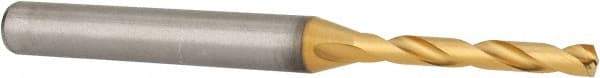 Kennametal - 3.2mm 140° Solid Carbide Jobber Drill - Multilayer TiAlN Finish, Right Hand Cut, Spiral Flute, Straight Shank, 66mm OAL, Standard Point - Apex Tool & Supply