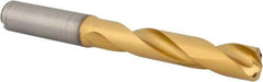 Kennametal - 33/64" 140° Solid Carbide Jobber Drill - Multilayer TiAlN Finish, Right Hand Cut, Spiral Flute, Straight Shank, 124mm OAL, Standard Point - Apex Tool & Supply