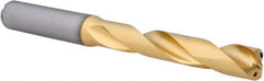 Kennametal - 27/64" 140° Solid Carbide Jobber Drill - Multilayer TiAlN Finish, Right Hand Cut, Spiral Flute, Straight Shank, 118mm OAL, Standard Point - Apex Tool & Supply