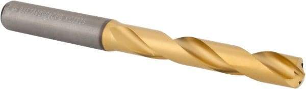 Kennametal - 9mm 140° Solid Carbide Jobber Drill - Multilayer TiAlN Finish, Right Hand Cut, Spiral Flute, Straight Shank, 103mm OAL, Standard Point - Apex Tool & Supply