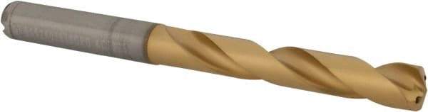 Kennametal - 5/16" 140° Solid Carbide Jobber Drill - Multilayer TiAlN Finish, Right Hand Cut, Spiral Flute, Straight Shank, 91mm OAL, Standard Point - Apex Tool & Supply