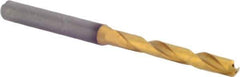 Kennametal - #11 140° Solid Carbide Jobber Drill - Multilayer TiAlN Finish, Right Hand Cut, Spiral Flute, Straight Shank, 82mm OAL, Standard Point - Apex Tool & Supply