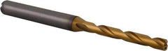 Kennametal - 4mm 140° Solid Carbide Jobber Drill - Multilayer TiAlN Finish, Right Hand Cut, Spiral Flute, Straight Shank, 74mm OAL, Standard Point - Apex Tool & Supply