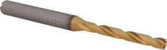 Kennametal - 3.8mm 140° Solid Carbide Jobber Drill - Multilayer TiAlN Finish, Right Hand Cut, Spiral Flute, Straight Shank, 74mm OAL, Standard Point - Apex Tool & Supply