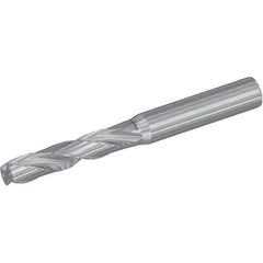 Kennametal - 7.5mm 180° Spiral Flute Solid Carbide Screw Machine Drill Bit - Multilayer TiAlN Finish, Right Hand Cut, 41mm Flute Length, 79mm OAL, Flat-Bottom Point, Straight Shank, Through Coolant - Apex Tool & Supply