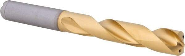 Kennametal - 12mm 140° Solid Carbide Jobber Drill - Multilayer TiAlN Finish, Right Hand Cut, Spiral Flute, Straight Shank, 118mm OAL, Standard Point - Apex Tool & Supply