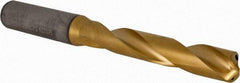 Kennametal - 31/64" 140° Solid Carbide Jobber Drill - Multilayer TiAlN Finish, Right Hand Cut, Spiral Flute, Straight Shank, 124mm OAL, Standard Point - Apex Tool & Supply