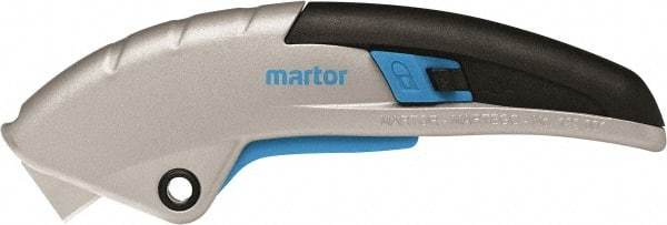 Martor USA - Retractable Utility Knife - Black & Blue Handle - Apex Tool & Supply