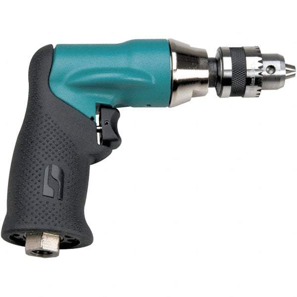 Dynabrade - 1/4" Keyed Chuck - Pistol Grip Handle, 5,500 RPM, 0.4 hp, 90 psi - Apex Tool & Supply