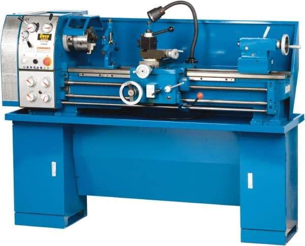 Enco - 13" Swing, 40" Between Centers, 110/220 Volt, Single Phase Bench Lathe - 5MT Taper, 1-1/2 hp, 65 to 1,810 RPM, 1-1/2" Bore Diam, 750mm Deep x 580mm High x 1,676mm Long - Apex Tool & Supply
