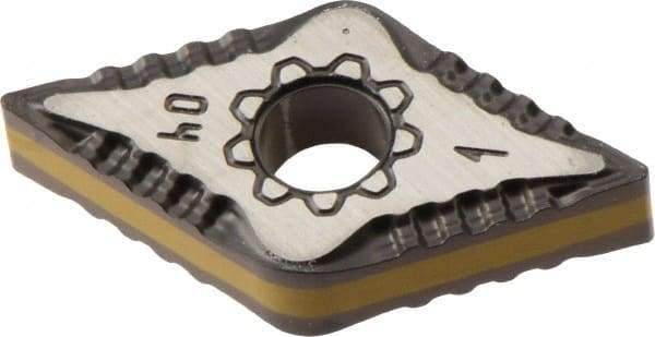 Iscar - DNMG431 F3P Grade IC8250 Carbide Turning Insert - TiCN/Al2O3/TiN Finish, 55° Diamond, 1/2" Inscr Circle, 3/16" Thick, 1/64" Corner Radius - Apex Tool & Supply