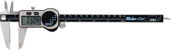TESA Brown & Sharpe - 0 to 200mm Range, 0.01mm Resolution, IP67 Electronic Caliper - Stainless Steel with 50mm Stainless Steel Jaws, 0.03mm Accuracy - Apex Tool & Supply