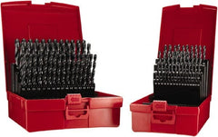 DORMER - 1 to 10mm, 118° Point, Oxide Finish, High Speed Steel Jobber Length Drill Bit Set - Apex Tool & Supply