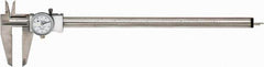 TESA Brown & Sharpe - 0" to 12" Range, 0.001" Graduation, 0.1" per Revolution, Dial Caliper - White Face, 2.5" Jaw Length, Accurate to 0.02mm/0.03mm - Apex Tool & Supply